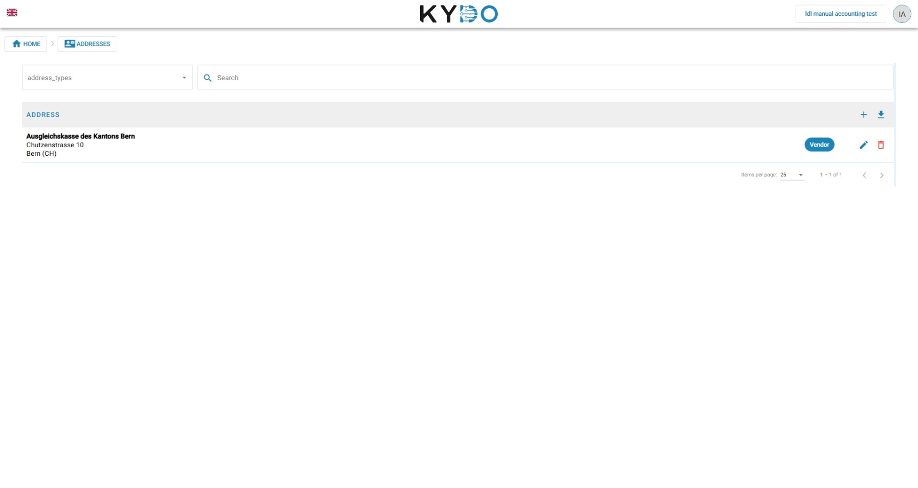 Address book overview